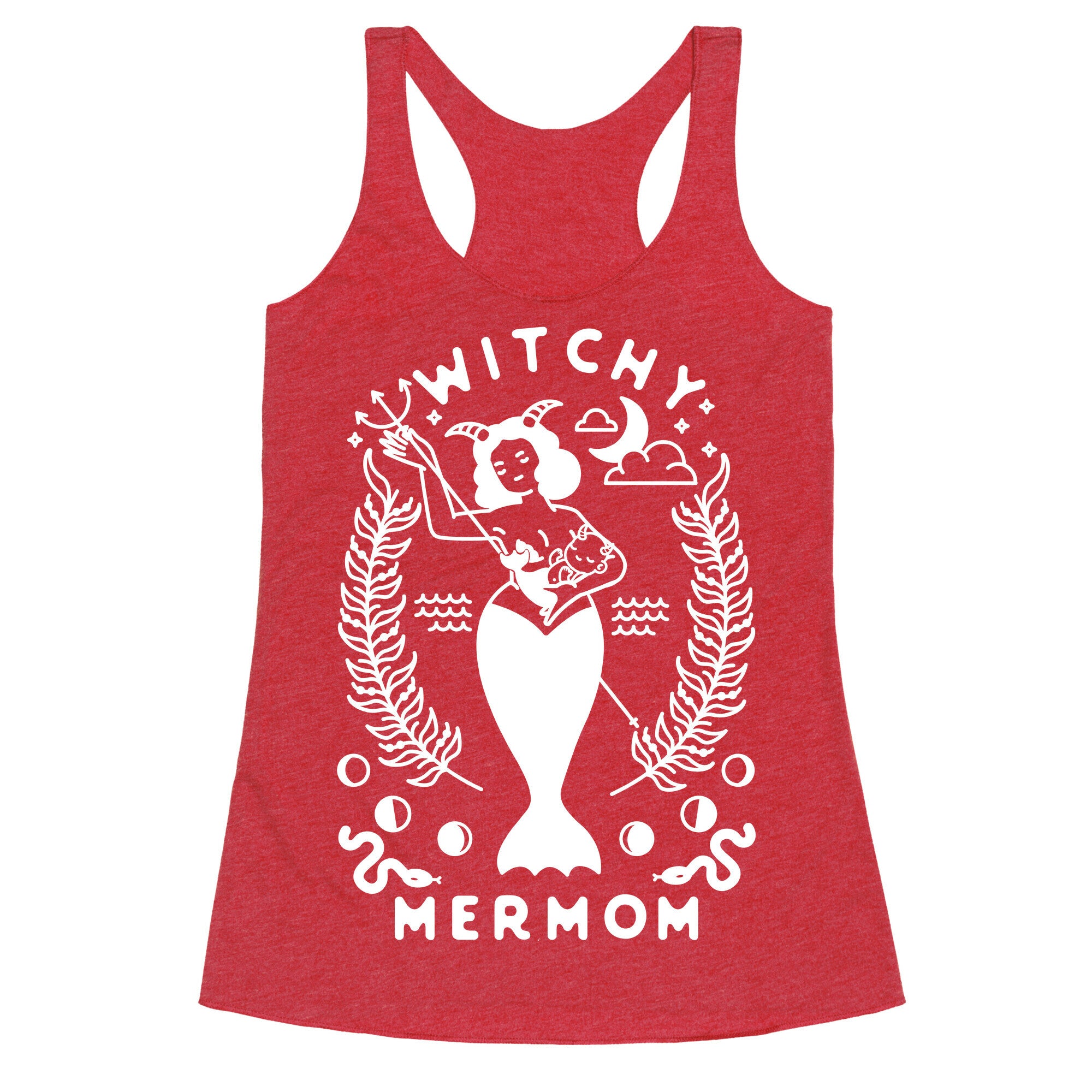 Witchy Mermom Racerback Tank